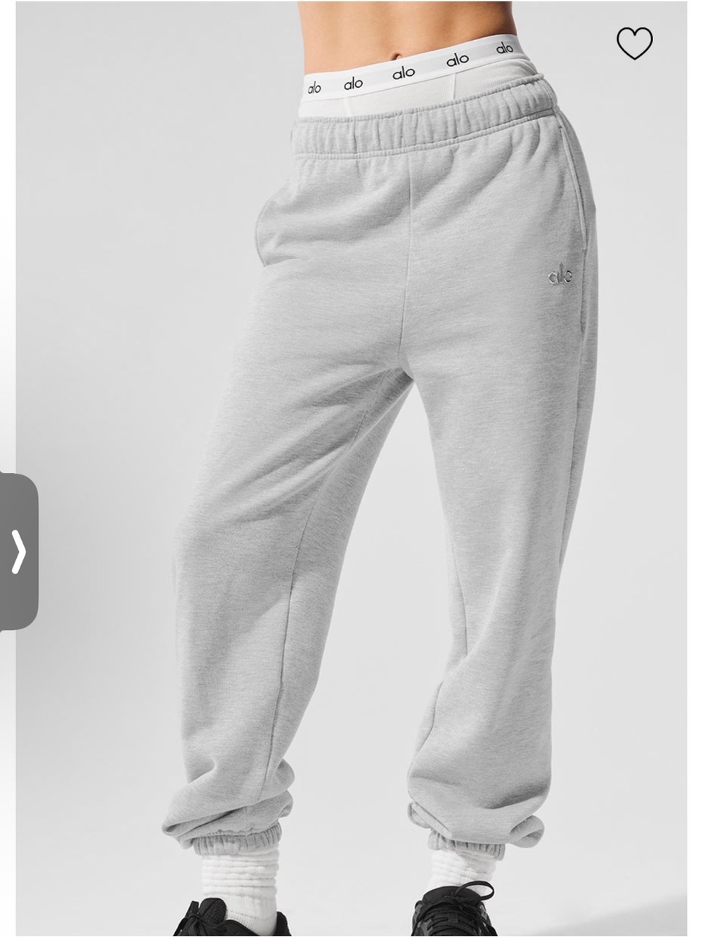 85. ALO Accolade Light Gray Fleece Joggers